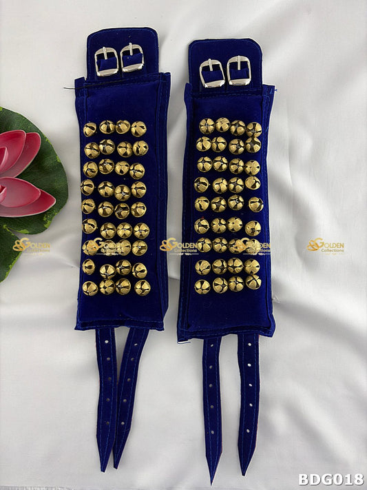 Bharatanatyam Ghungroo Salangai 4-Line Blue BDG-018 for Bharatanatyam and Kuchipudi dance