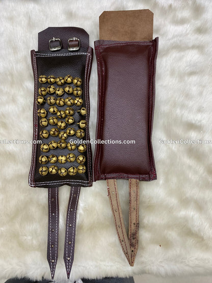 5-Line-Brown-Leather-Ghungroo-Salangai-GoldenCollections-1