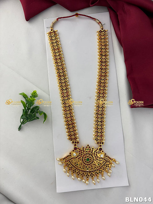 Bharatanatyam Classical Gold Necklace Goldencollections BLN044