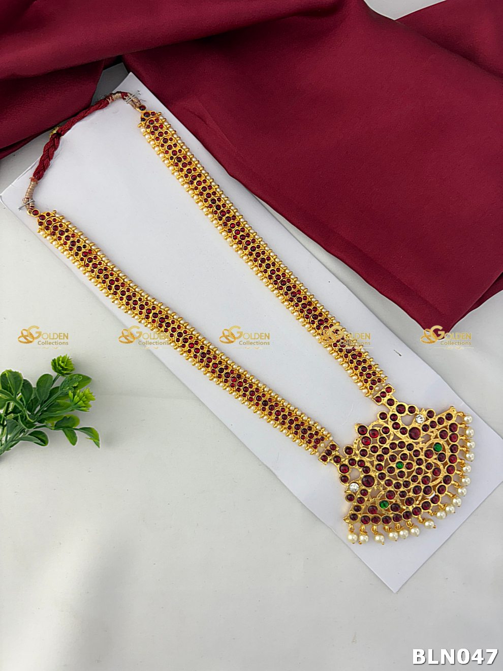 Bharatanatyam Classical Temple Dance Long Necklace Goldencollections