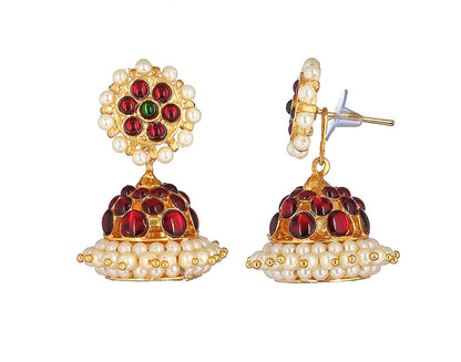 Bharatanatyam Classical kempu Earrings Goldencollections