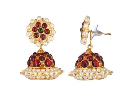 Goldencollections Bharatanatyam Earrings Kempu