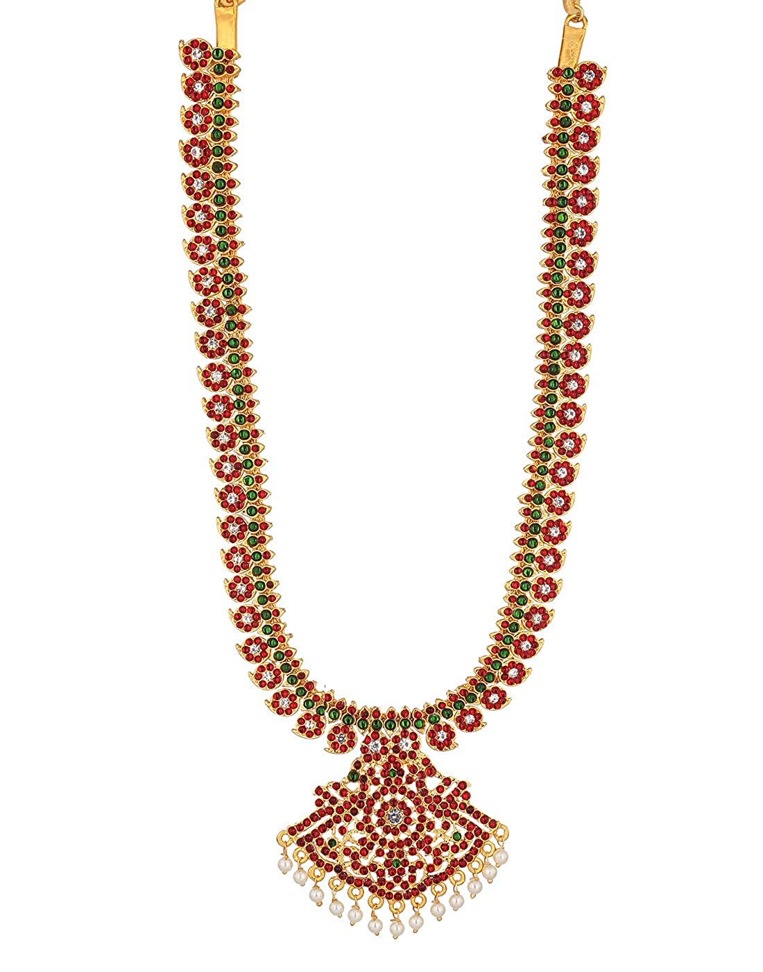 Bharatanatyam Gold Haram Necklace Golden Collecftions