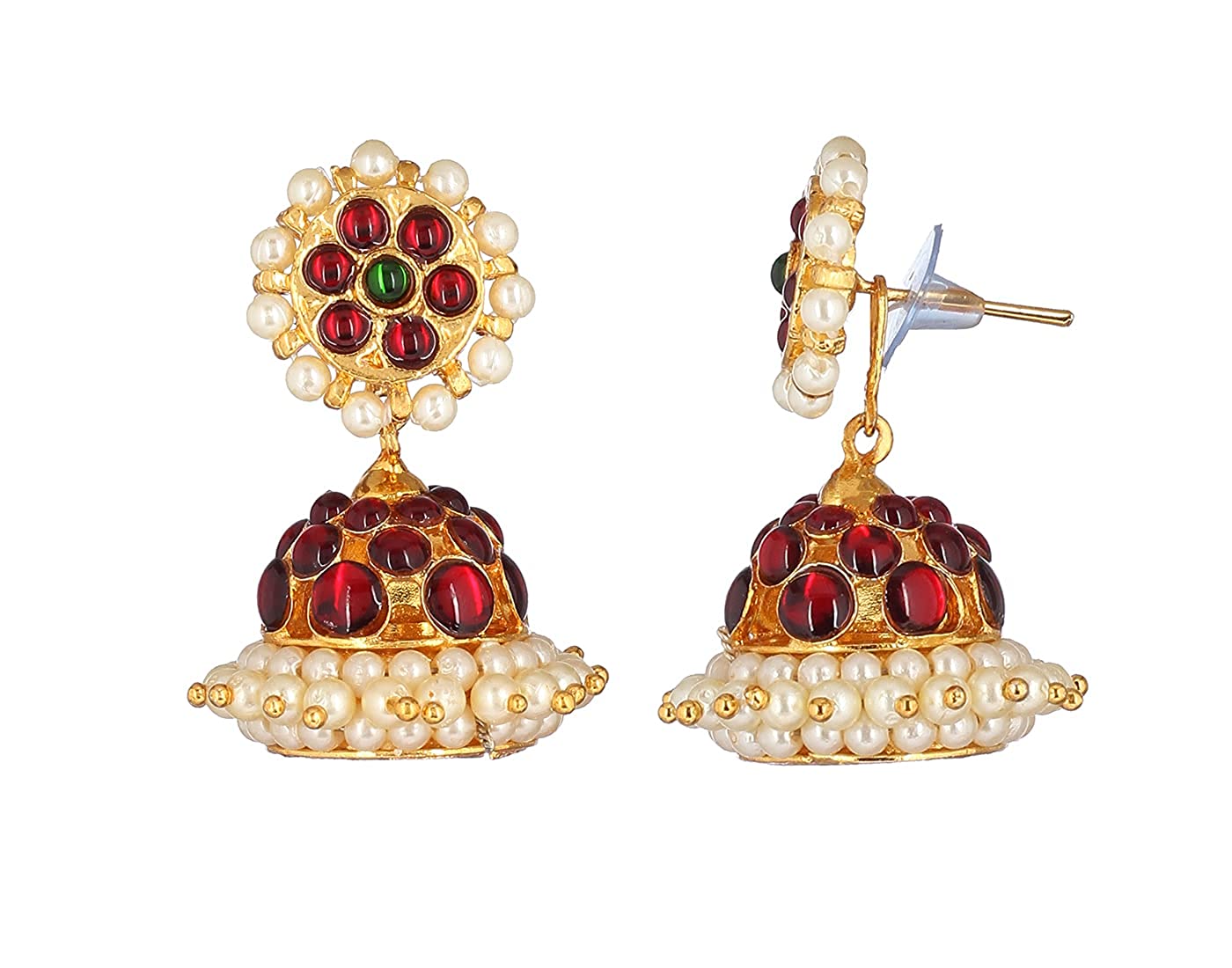 Bharatanatyam Antique Pearls Earrings Goldencollections