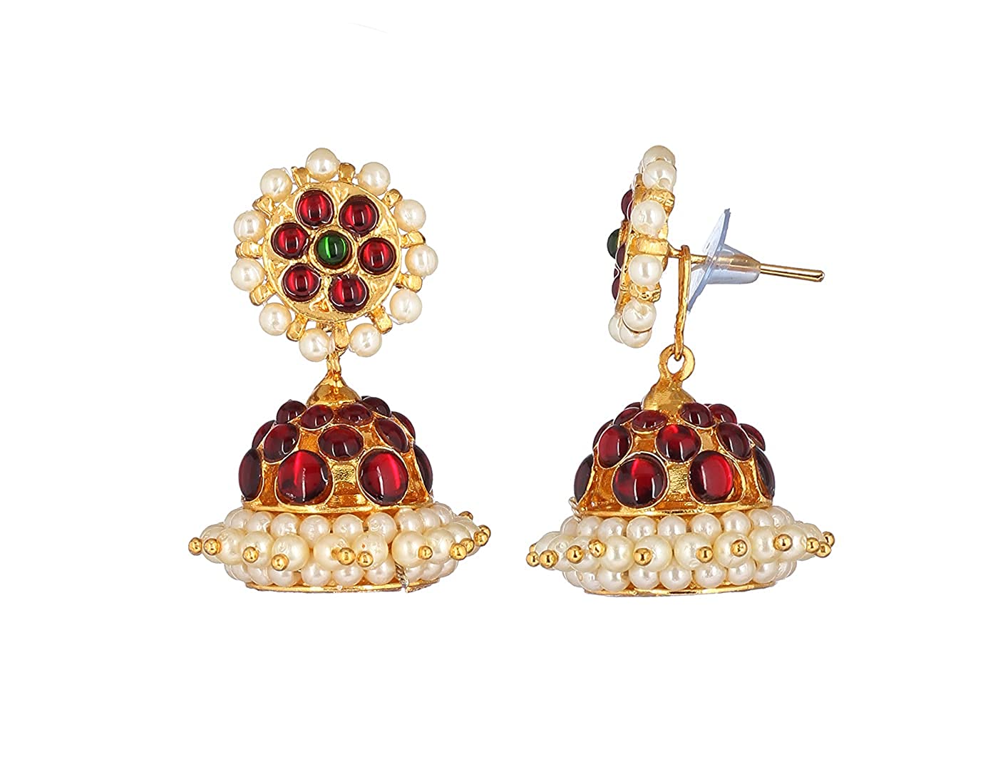 Elegant Handcrafted Bharatanatyam Jhumka Earrings Goldencollections