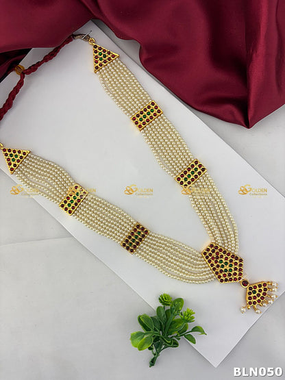 Bharatanatyam Temple Gold Necklace Goldencollections BLN050