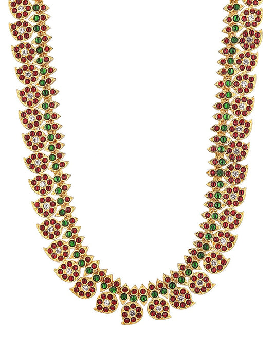 Bharatanatyam kempu Gold Necklace