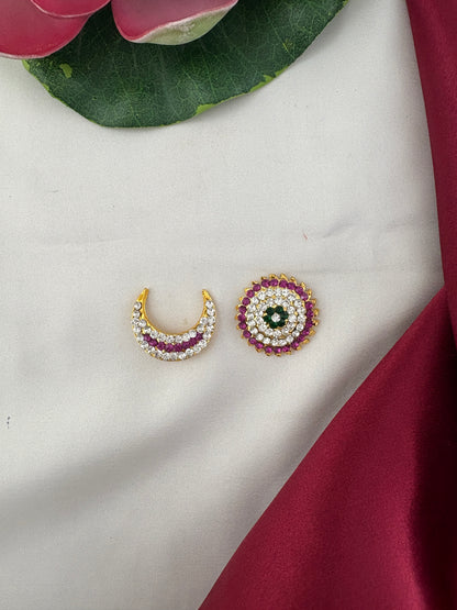 Traditional Surya Chandra Jewellery For Deities Dsm003 Image 1