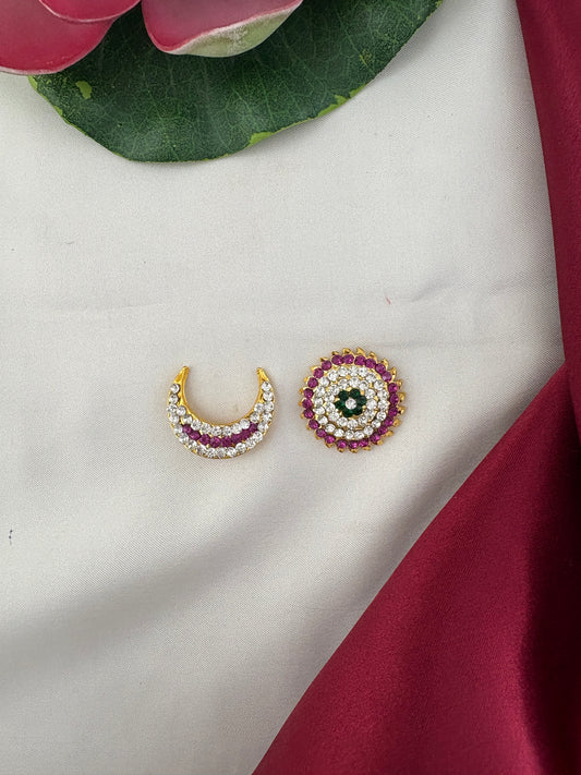 Traditional Surya Chandra Jewellery For Deities Dsm003 Image 1