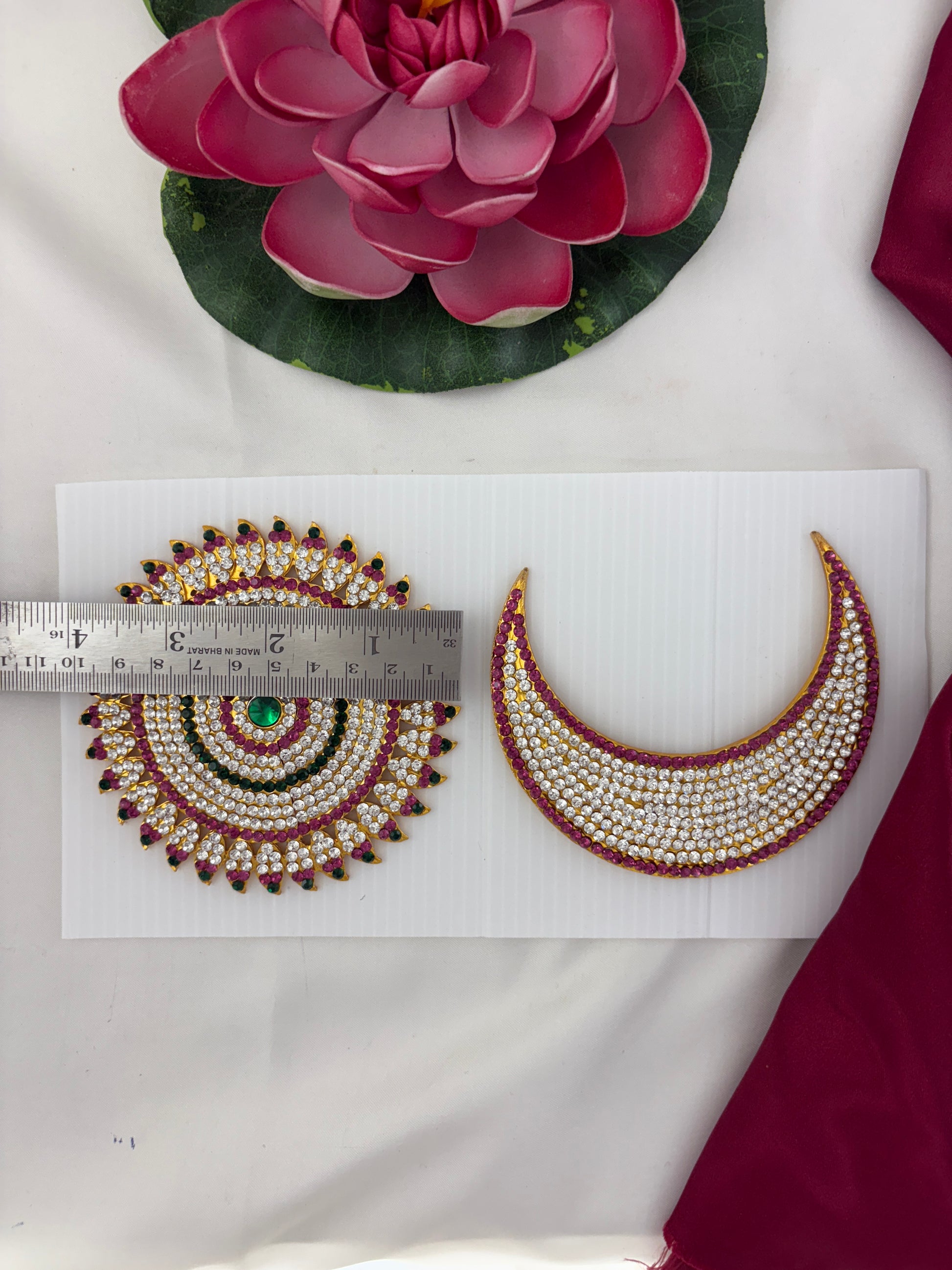 Radiant Surya Chandra Deity Jewellery Dsm009 Image 3