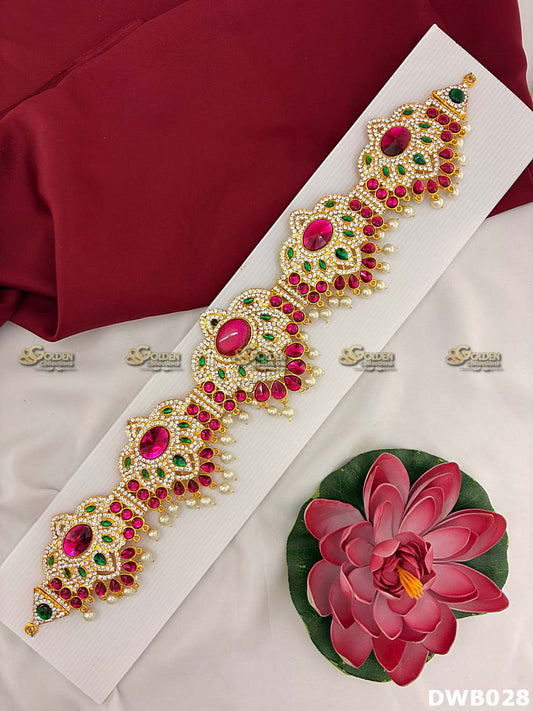 Deity Vaddanam Waist Belt for Varalakshmi / Goddess Idol with Stone Work DWB-028