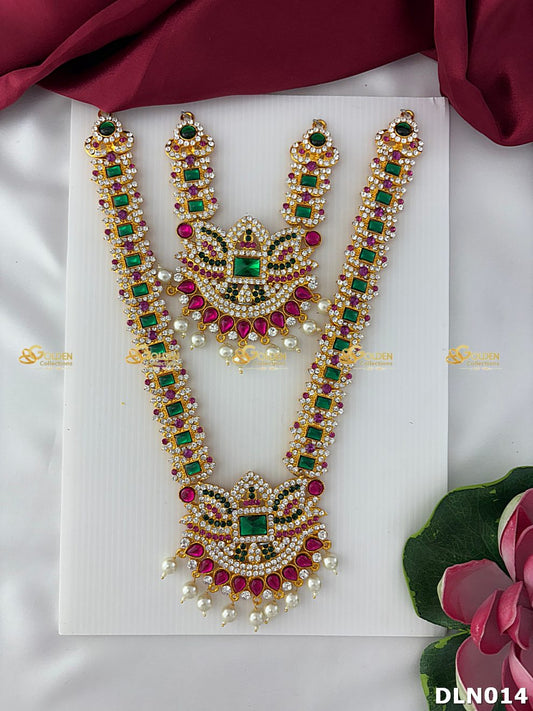 Deity Long Necklace for Worship - GoldenCollections DLN-014