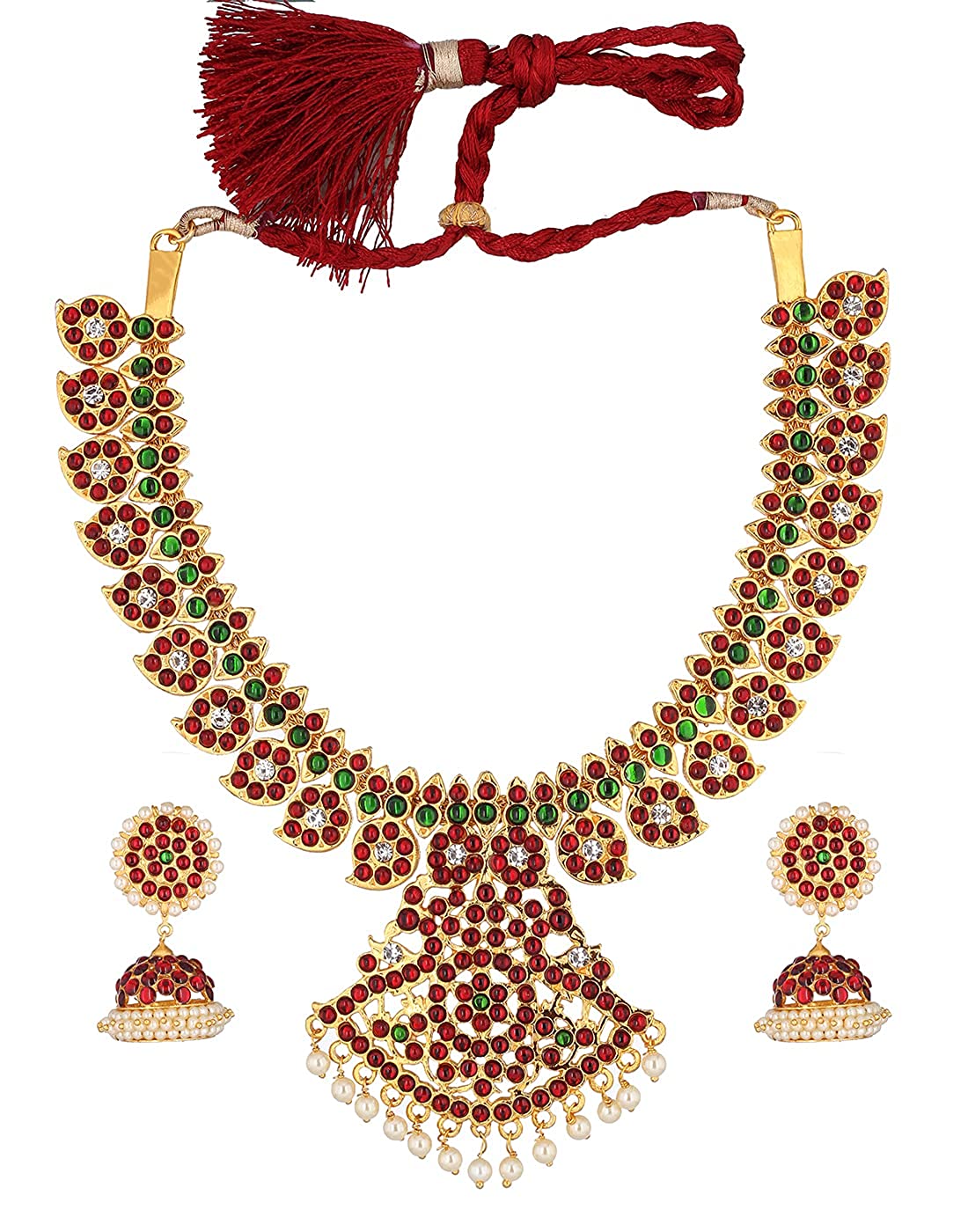 Elegant, Bharatanatyam, Short, Necklace, mango Goldencollections.com
