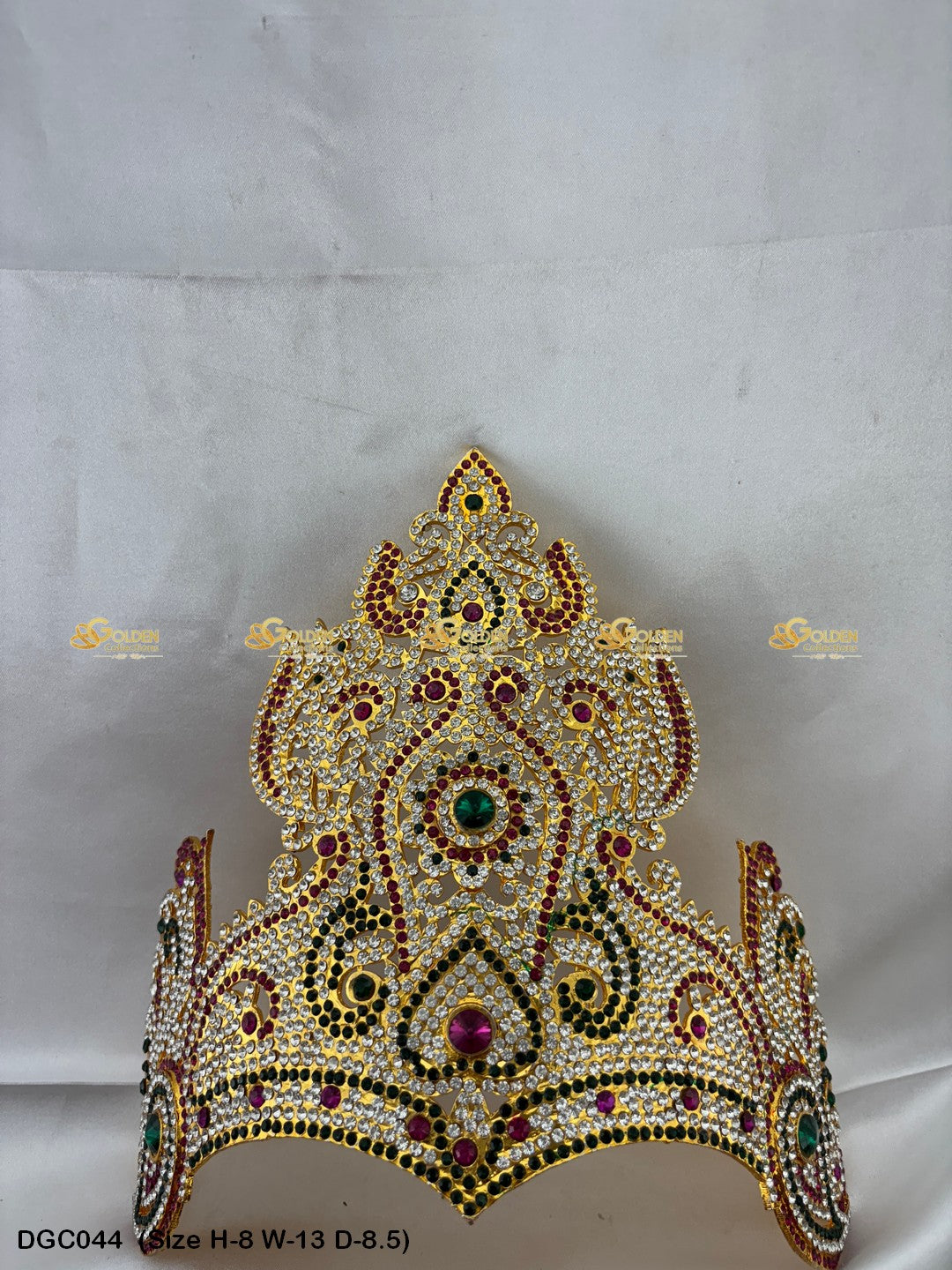 Deity Half Round Stone Crown DGC044 deity crown image 1