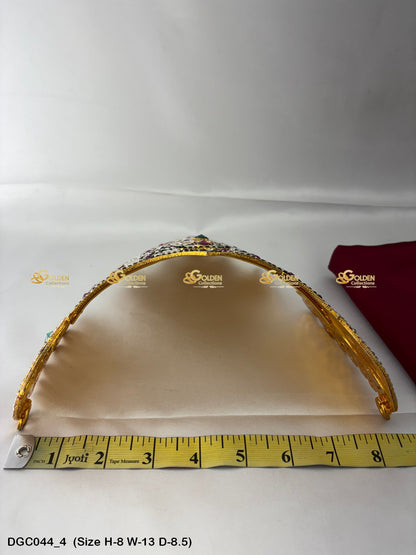 Deity Half Round Stone Crown DGC044 deity crown image 4