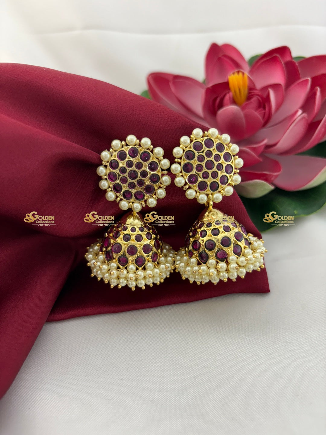 GOLDENCOLLECTIONS KEMP JHUMKI