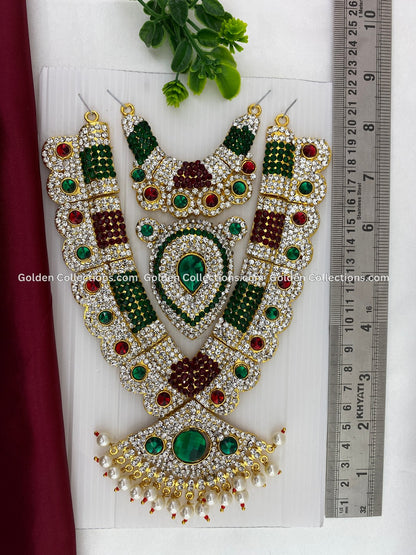 Sacred Deity Short Haram - Elegant Necklace for Spiritual Adornments
