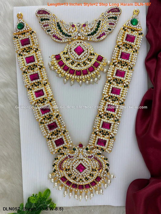 Lakshmi / Amman 2 Step Long Haram DLN057 deity long haram image 1