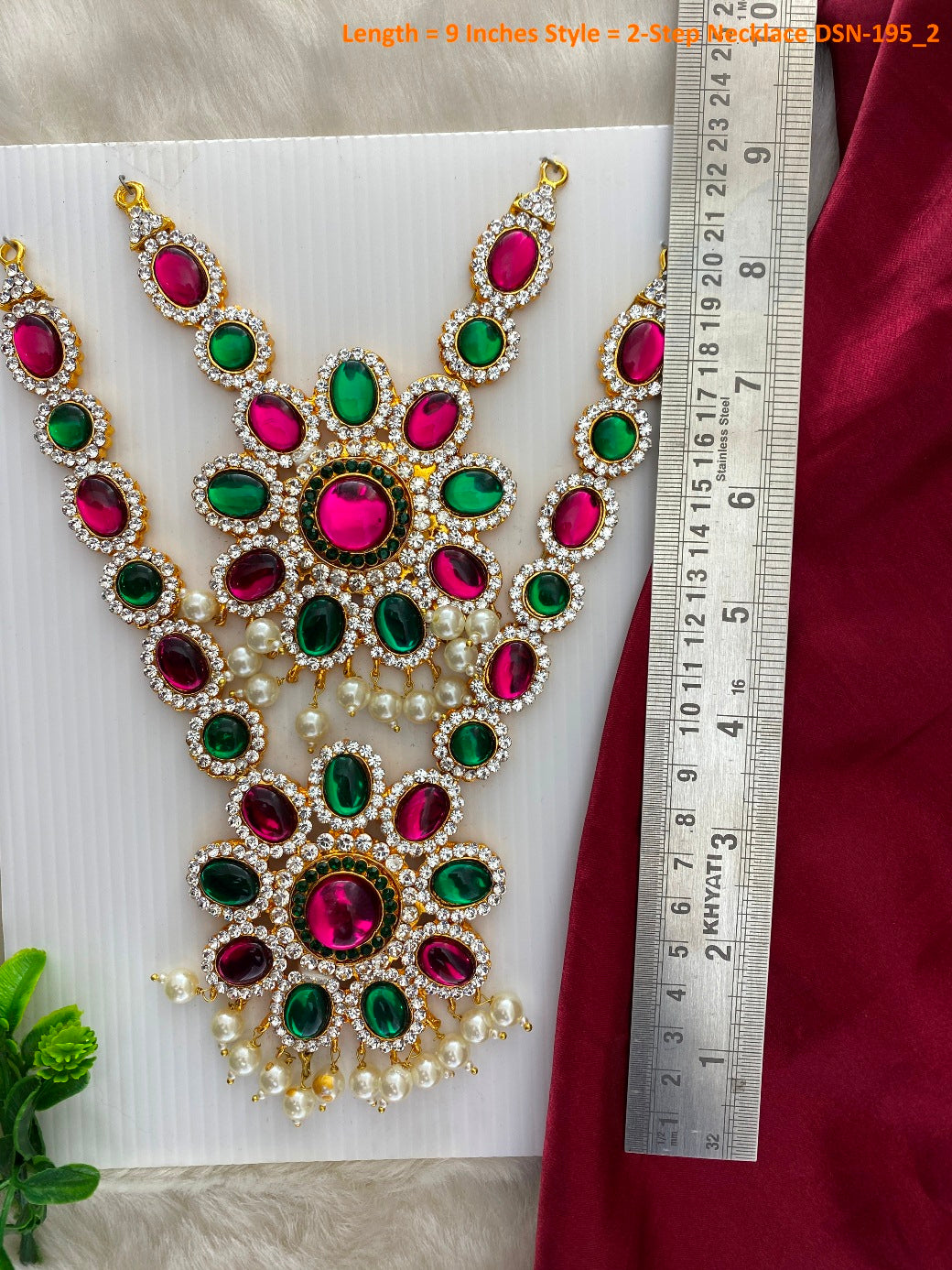 Goddess Lakshmi Short Necklace - Divine Elegance - DSN-195_2