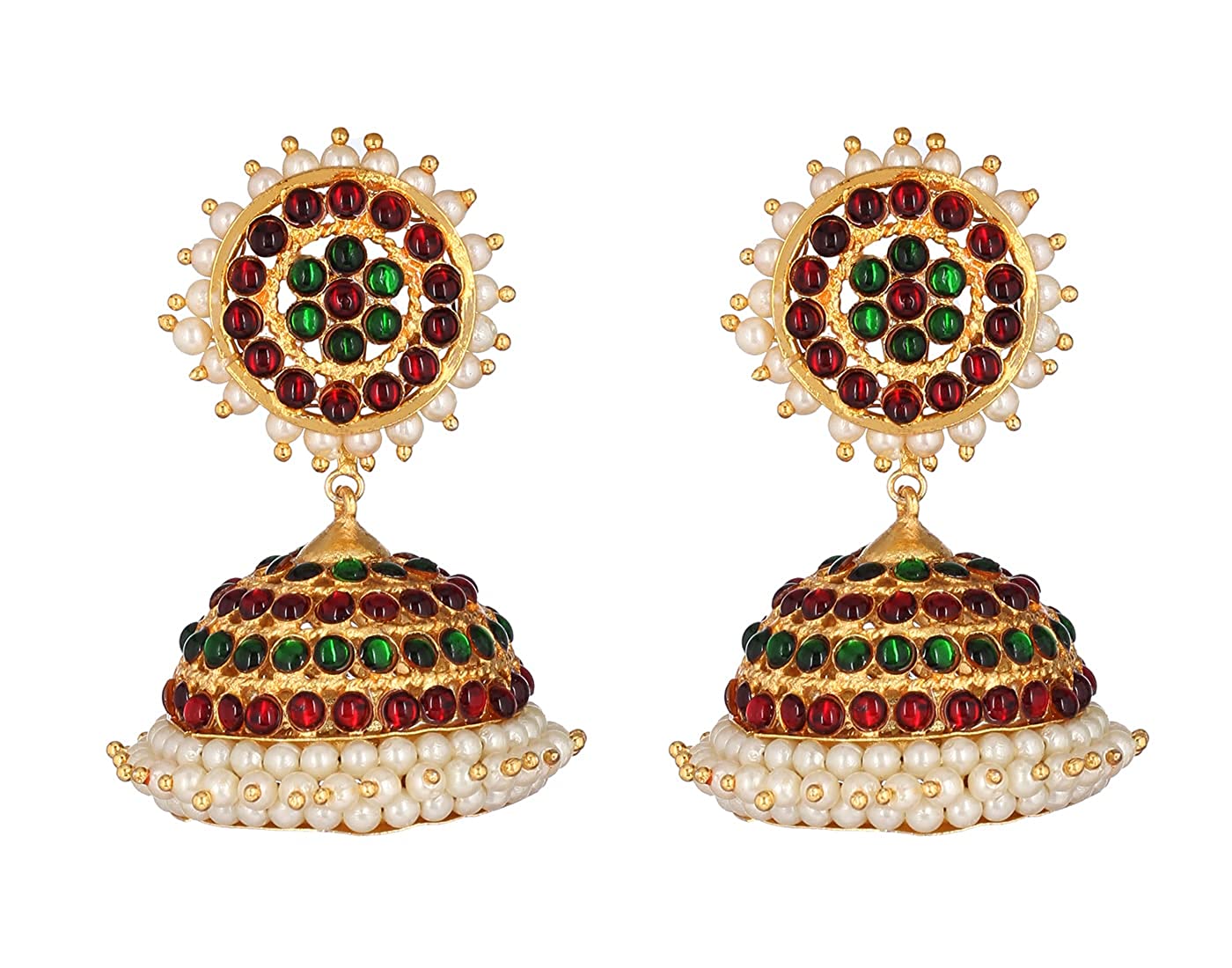 Mohika Mirror Jhumka Earrings with Sahara & Tika Set - Green – The Shopping  Tree