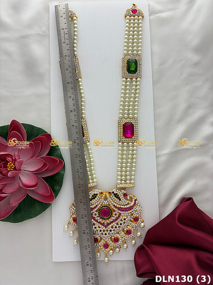 Deity 1 Step Long Haram DLN130 deity long haram measurement photo showing ruler or tape length and width reference