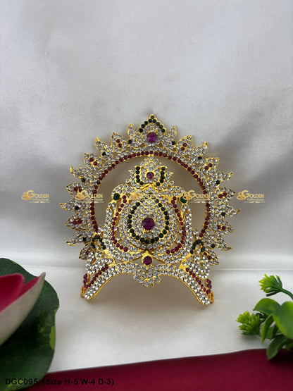 Graceful Crown For Hindu God Goldencollections Size: 5 X 4 X 3, Color: Multi, Style: Arch Image 1