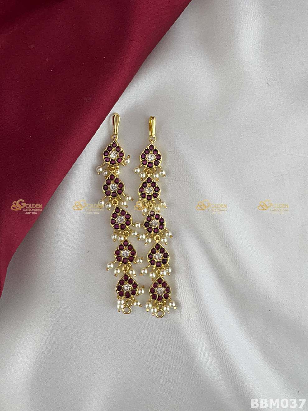 Kemp Matil for Bharatanatyam | Temple Jewellery Head Chain-BBM037