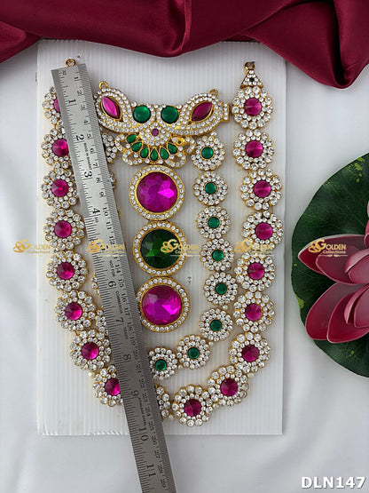 Lakshmi / Amman Chest Long Haram DLN147 for Venkateshwara and goddess idol chest alankaram image 1