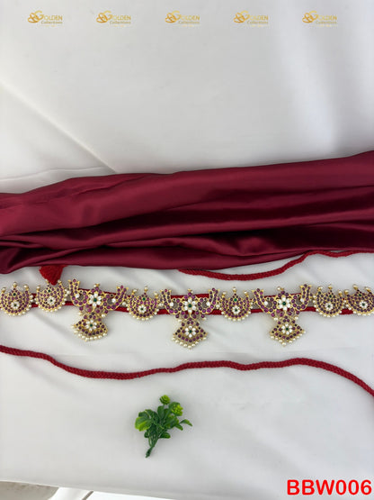Kemp Bharatanatyam Waistbelt Oddiyanam Vaddanam Hipbelt