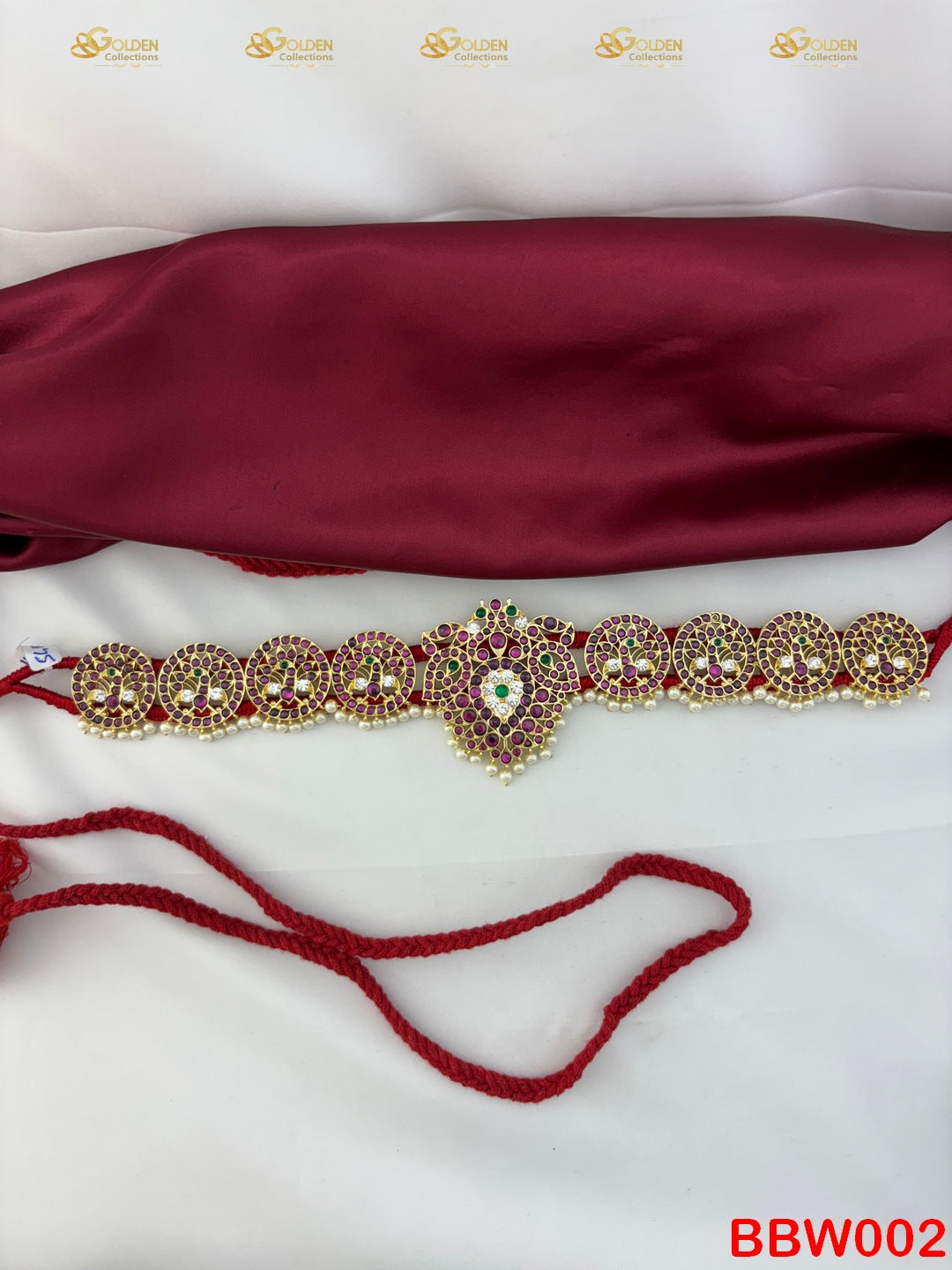 Kemp Hipbelt Waistbelt for Arangetram Bharatanatyam Kuchipudi Dance