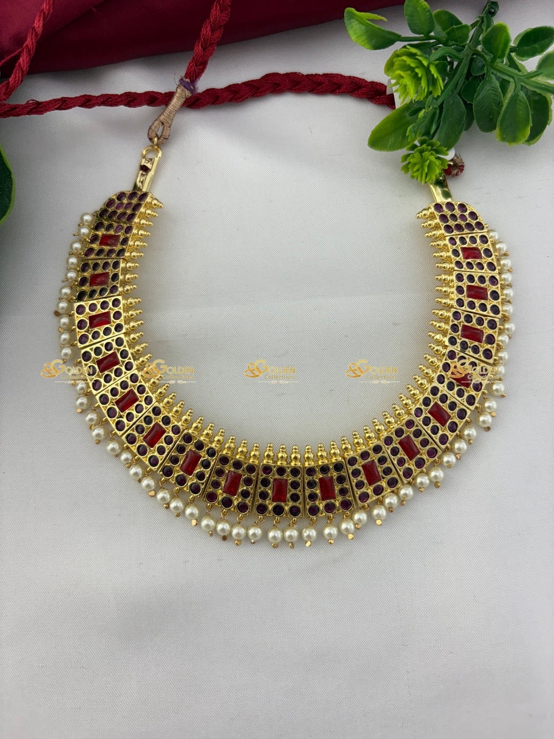 Kemp Bharatanatyam Necklace Traditional Temple Jewellery for Classical Dance