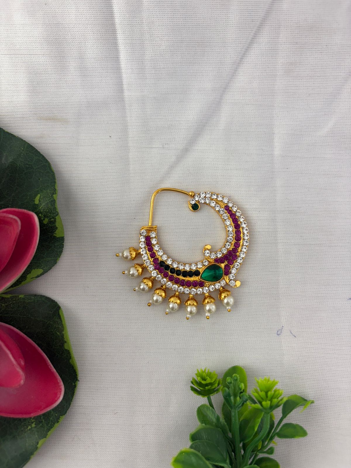 Nose Ring For Goddess - GoldenCollections GNR-001