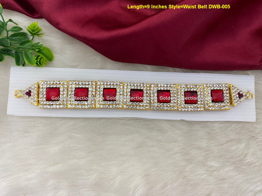 Deity Vaddanam Waist Belt with Stone Work DWB-005 Waist Belts deity alankaram image 1