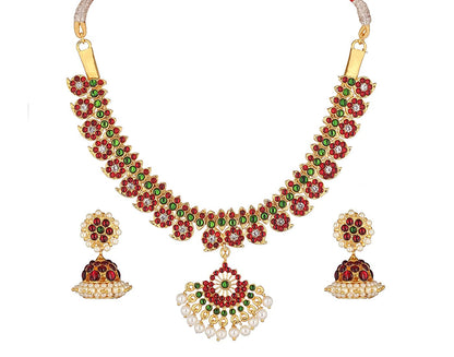 Serene Bharatanatyam Short Necklace Mango Goldencollections