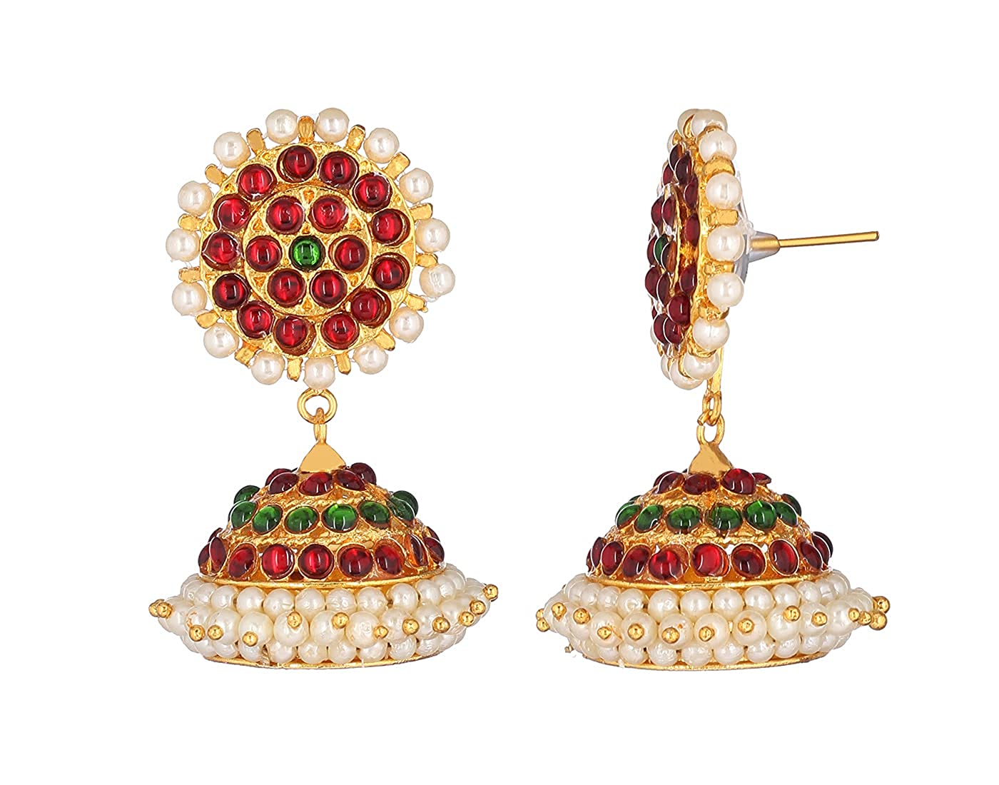 South Indian Dance Earrings in Jhumki Style Golden Collections