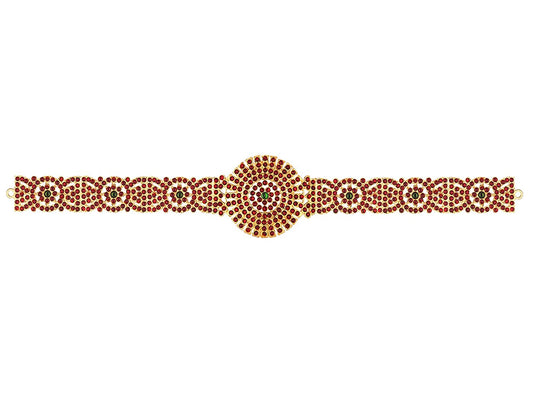 Handcrafted Bharatanatyam Waist Belt Vaddanam  Golden Collections