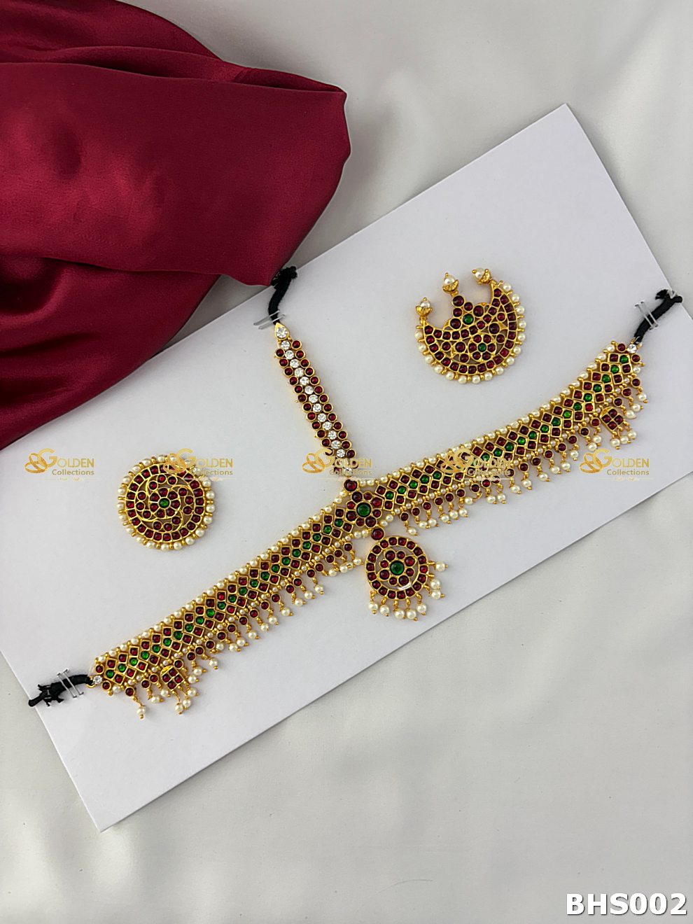 Kempu Headset Nethichutti - Classical Dance Accessories Goldencollections