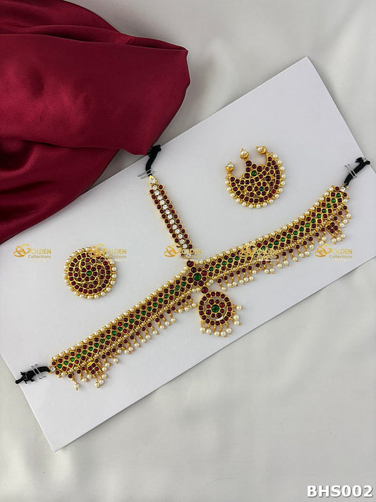 Kempu Headset Nethichutti - Classical Dance Accessories Goldencollections