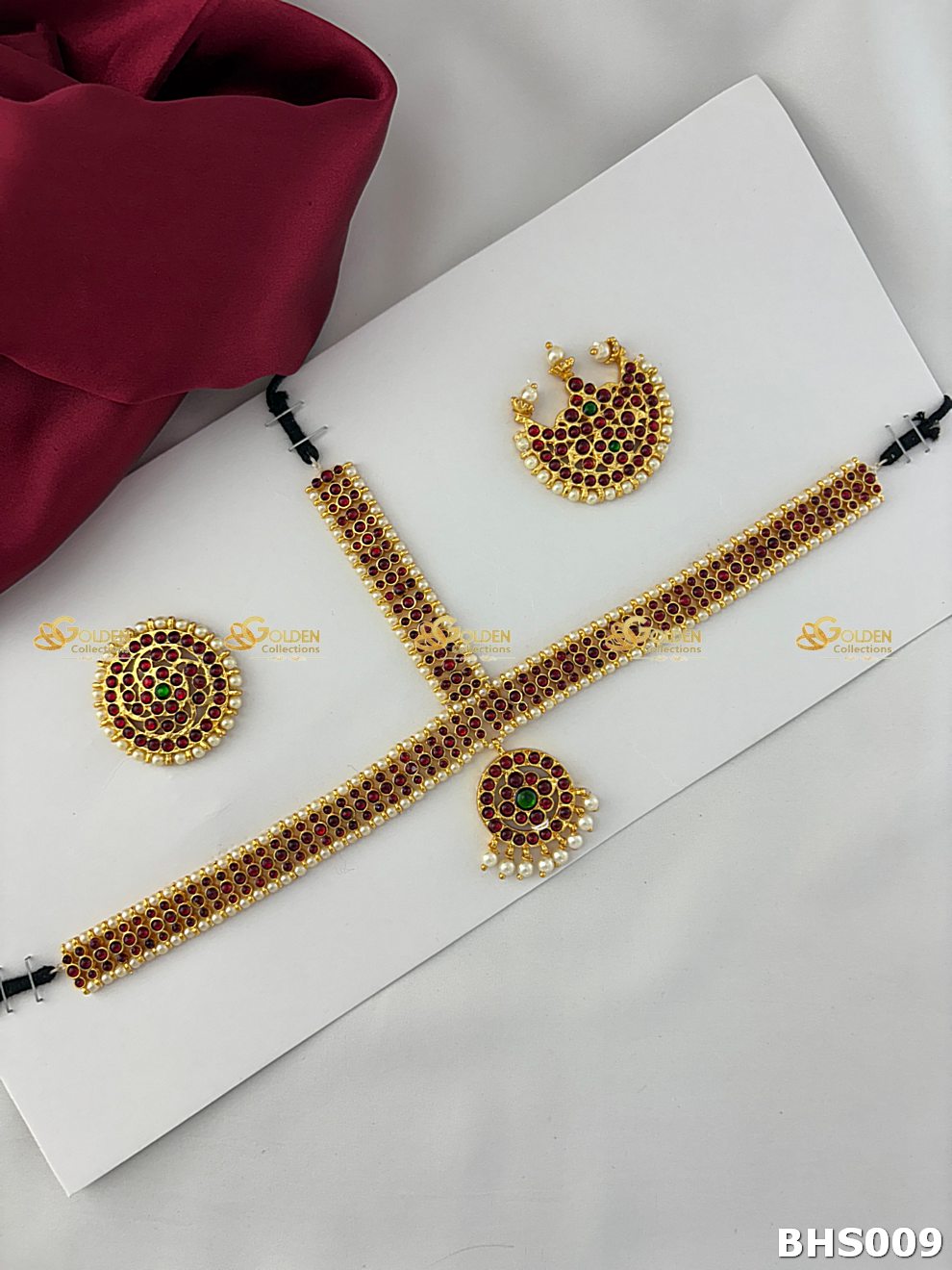 Traditional Temple Style Bharatanatyam Headset Goldencollections