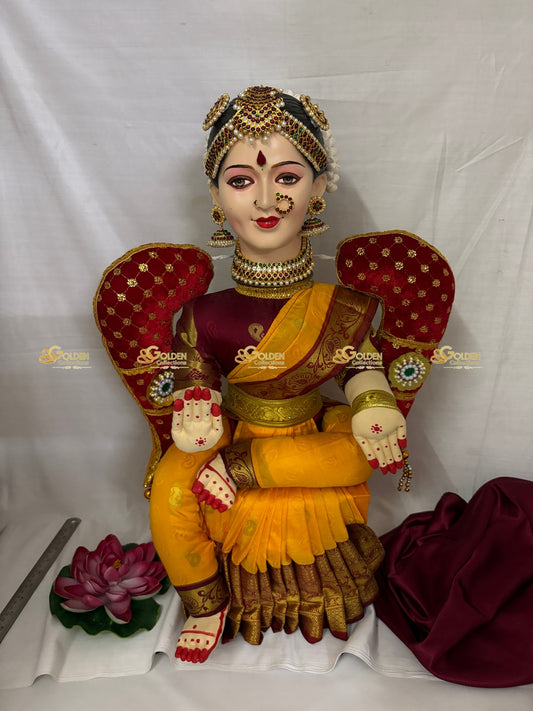 Varalakshmi Amman Idol Full Set 24 in Yellow VVD110 for Varalakshmi Vratham pooja image 2