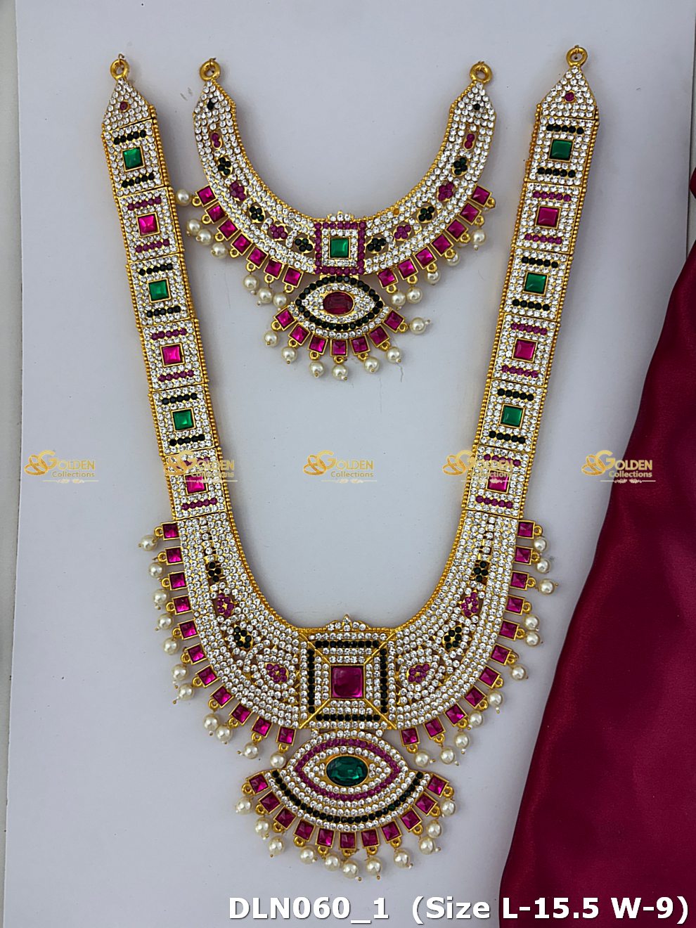 Lakshmi / Amman 2 Step Long Haram DLN060 deity long haram image 1