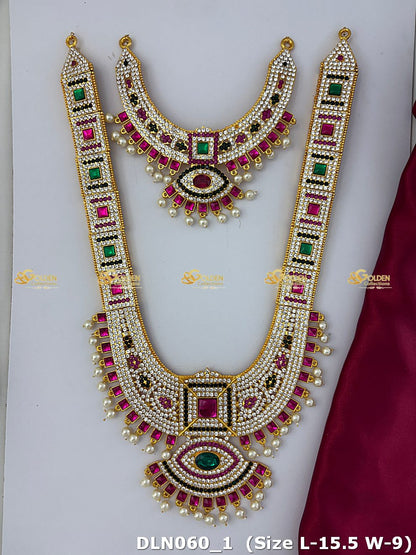 Lakshmi / Amman 2 Step Long Haram DLN060 deity long haram image 1