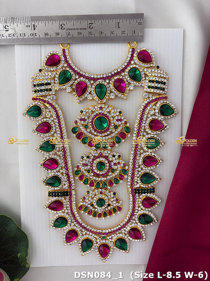 Amman / Ammavaru Chest Necklace DSN084 for Venkateshwara and goddess idol chest alankaram image 2