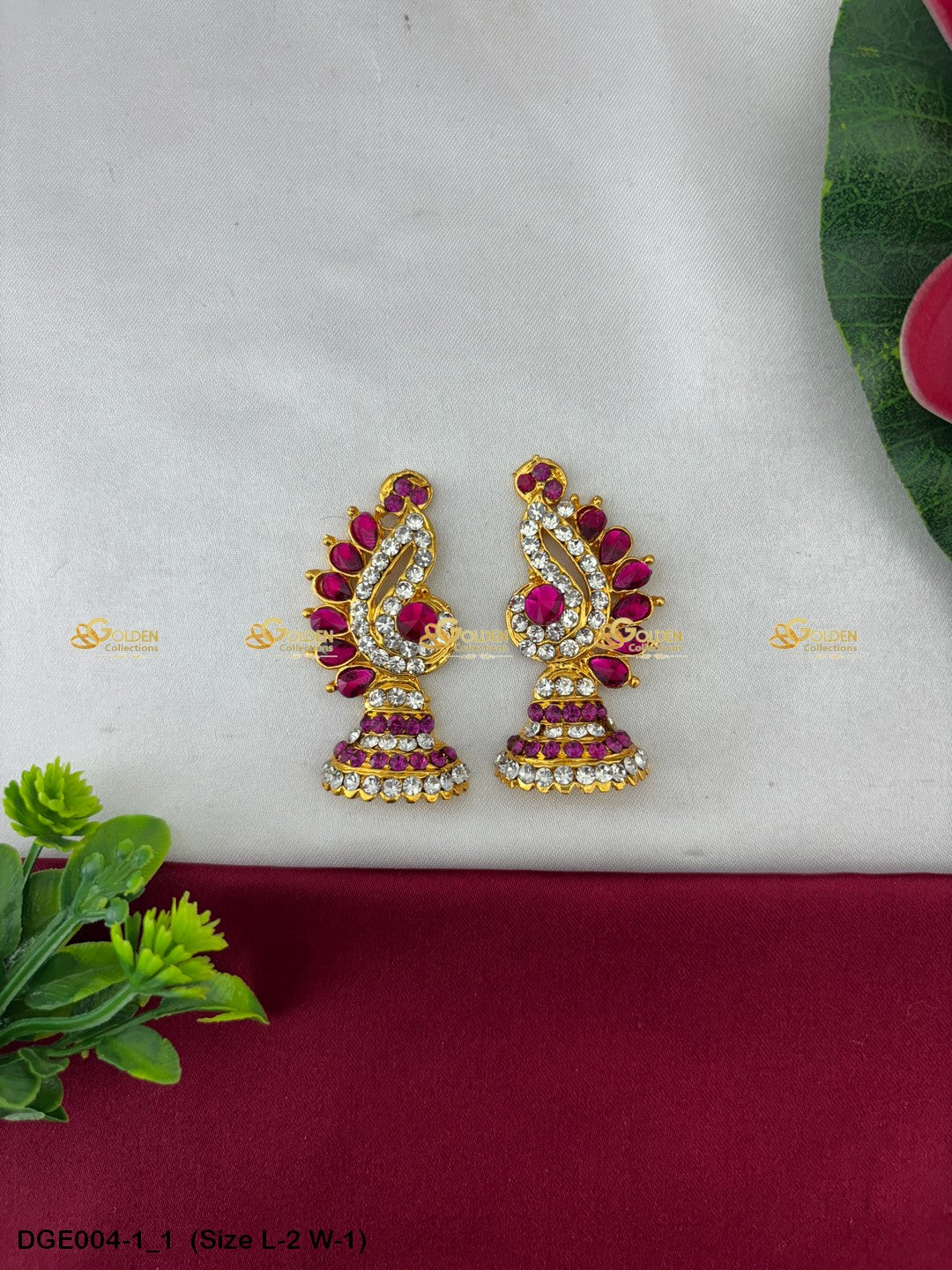 Lakshmi / Amman Karna Pathakam Earrings DGE004 deity earrings image 4
