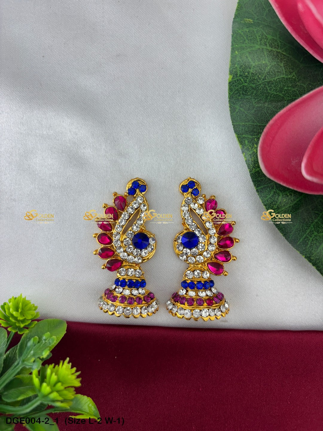 Lakshmi / Amman Karna Pathakam Earrings DGE004 deity earrings image 10