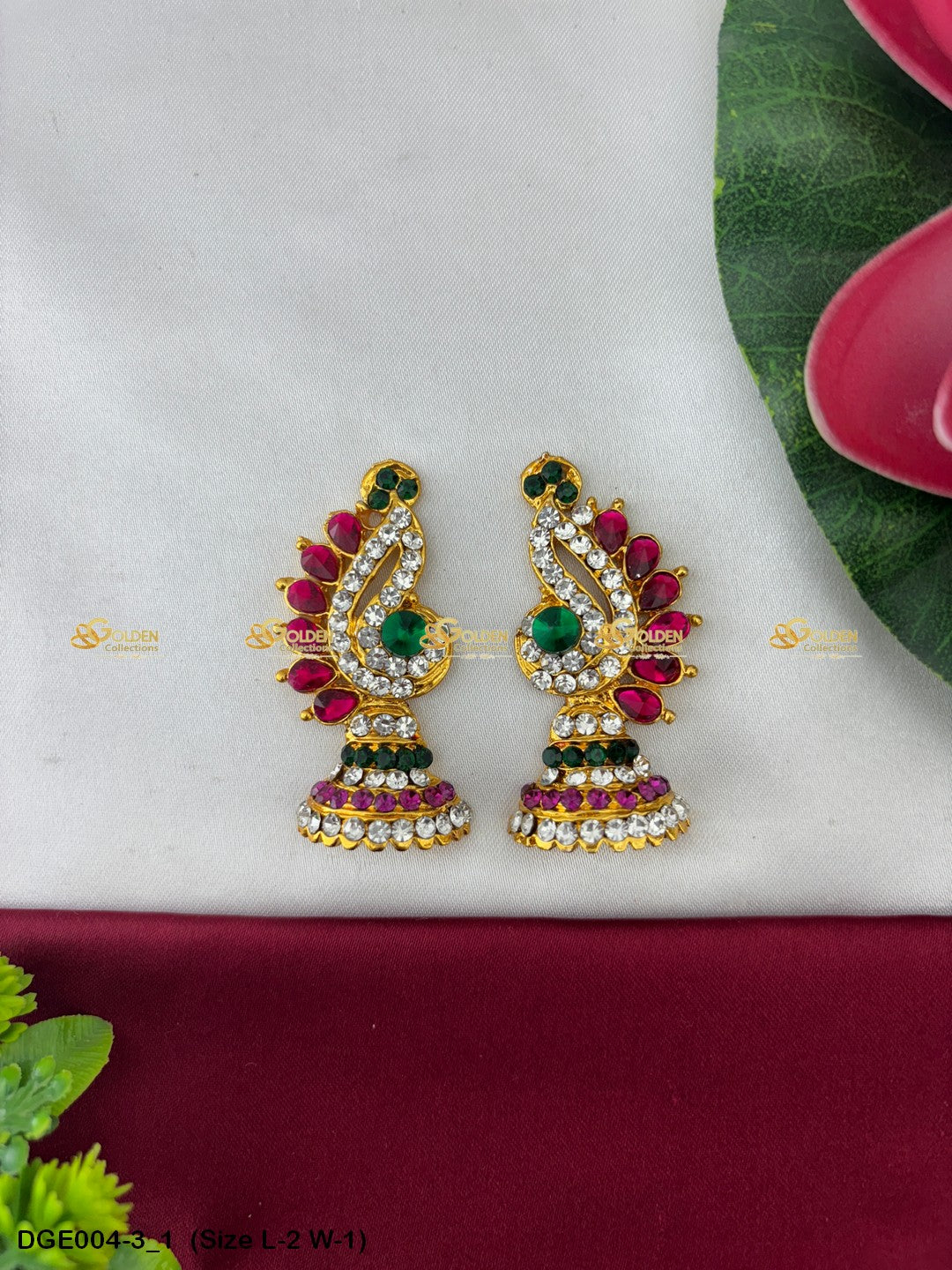 Lakshmi / Amman Karna Pathakam Earrings DGE004 deity earrings image 7