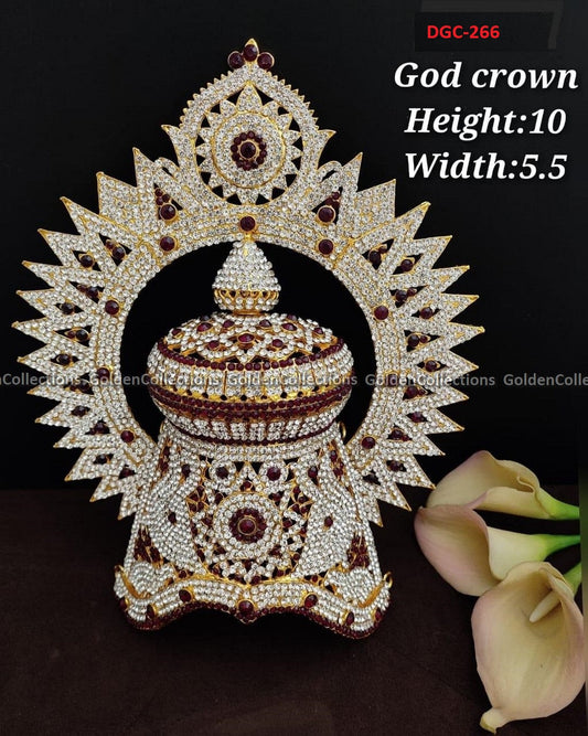 Deity Half Stone Crown DGC266 deity crown image 1