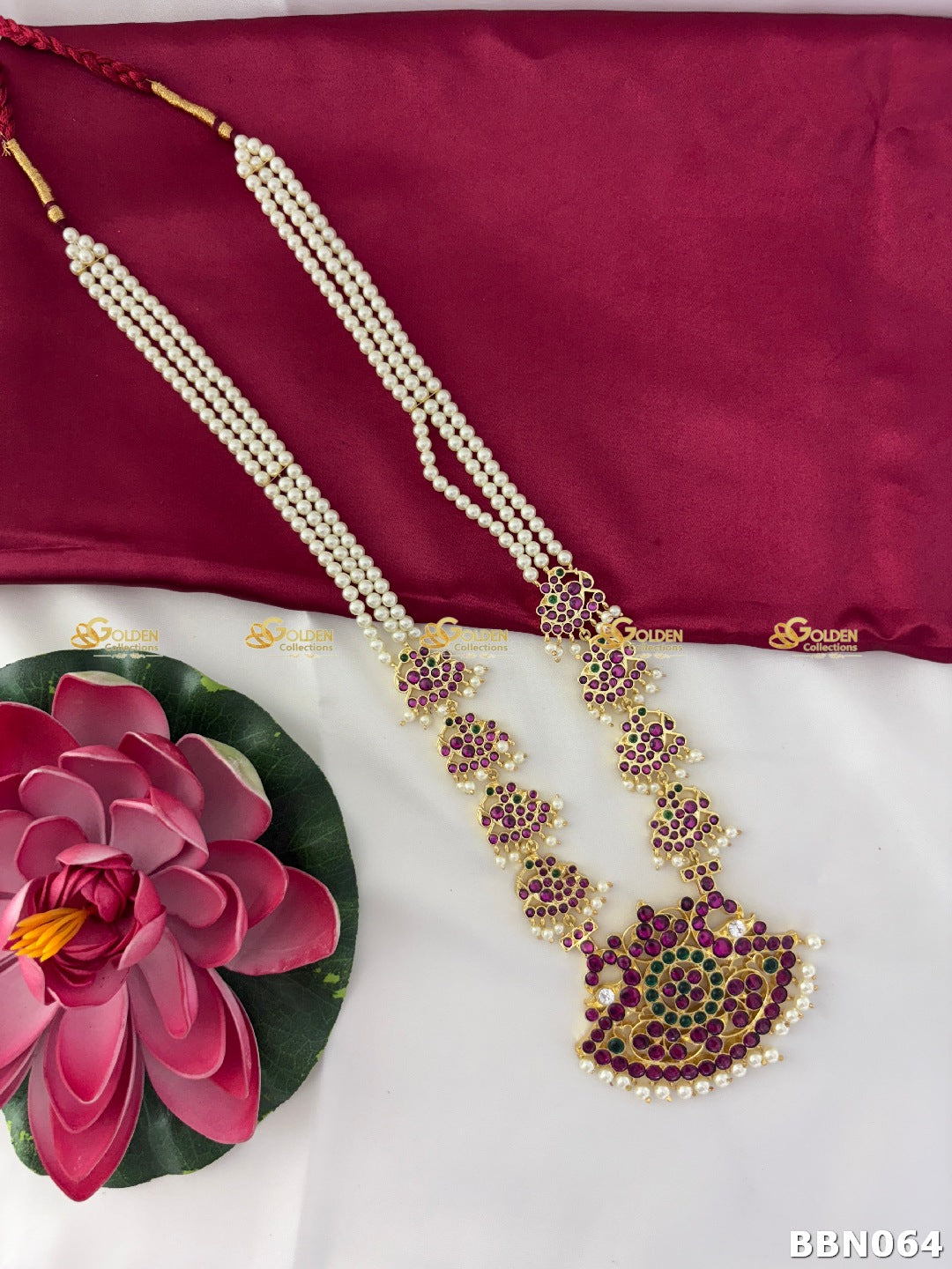 Antique Kemp Long Haram Temple Jewellery Necklace