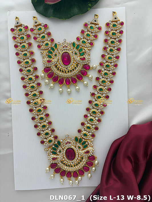 Artisan Crafted Long Necklace Set Dln 067_1