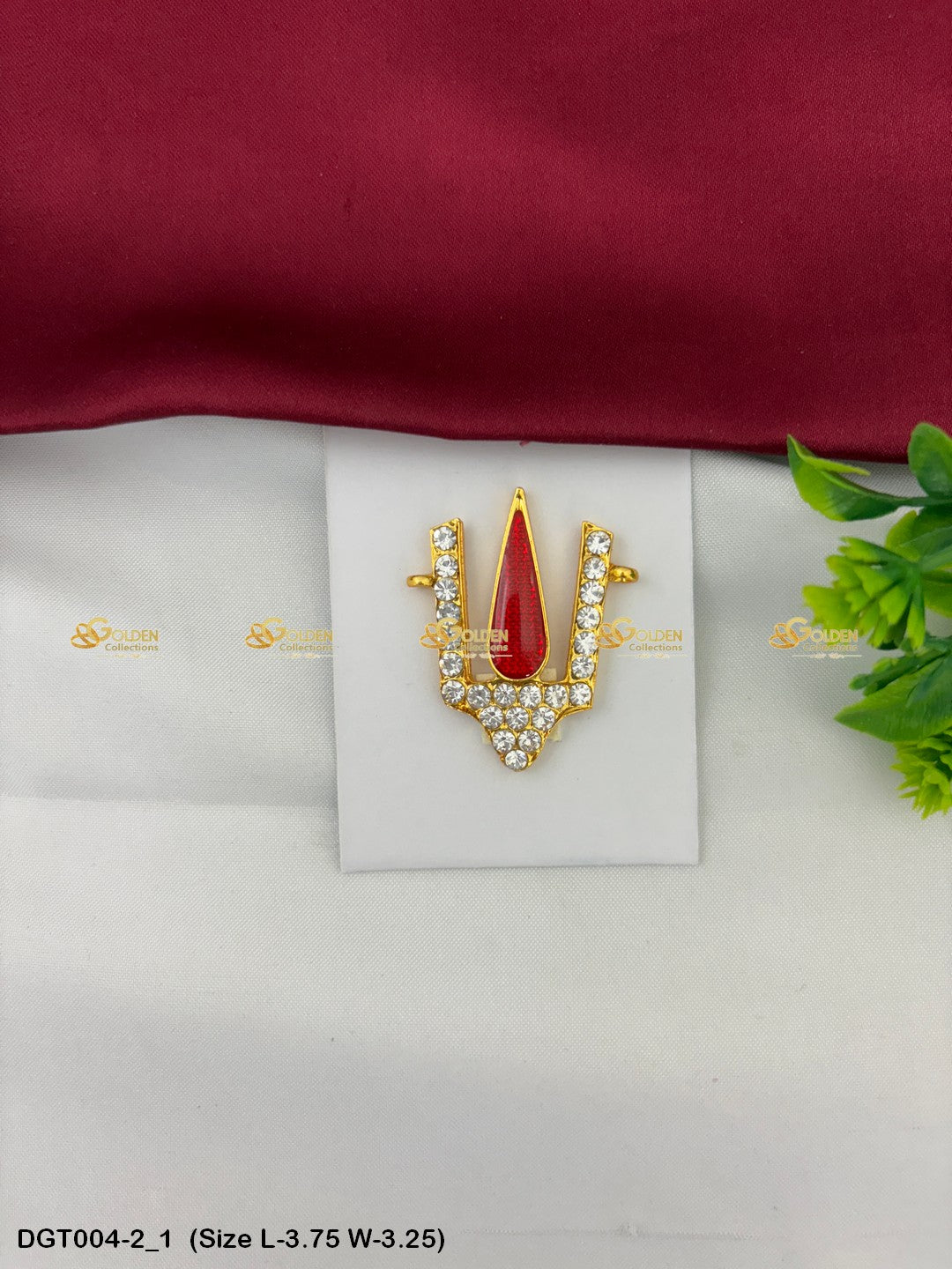 Balaji Vishnu Namam Thiruman Tilak with Stone Work DGT-004 Bindi / Tilak deity alankaram image 7